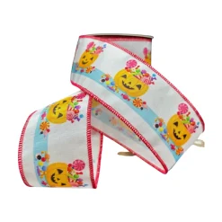 Grosgrain Halloween Candy Pumpkin Ribbon, 2.5" X 10YD