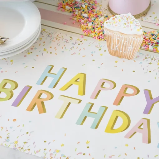 Happy Birthday Sprinkle Placemat Set