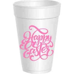 Happy Easter Script Foam Cup Sleeve