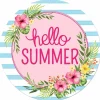 Hello Summer Floral Sign