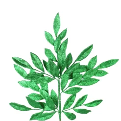 Holiday Green Bay Leaf Glitter Spray