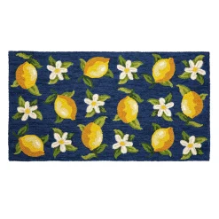 Hooked Lemon Blossom Accent Rug