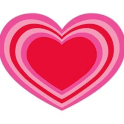 Hot Pink and Red Heart Posh Die-Cut Placemat Set