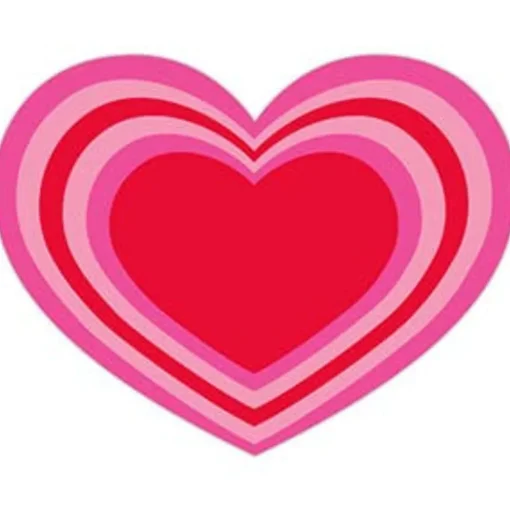 Hot Pink and Red Heart Posh Die-Cut Placemat Set
