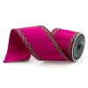 Hot Pink Braided Mosaic Ribbon, 4" X 10YD