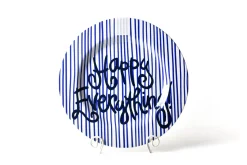 Indigo Skinny Stripe Big Round Platter by Happy Everything!