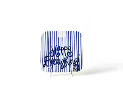 Indigo Skinny Stripe Mini Square Entertaining Platter by Happy Everything!