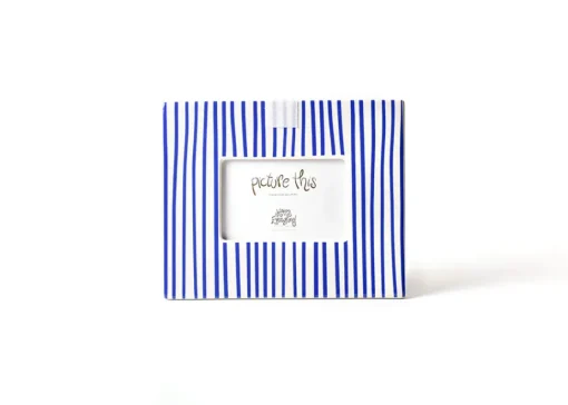 Indigo Skinny Stripe Mini Rectangle Frame by Happy Everything!