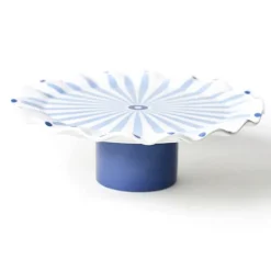 Iris Blue Burst Cake Stand