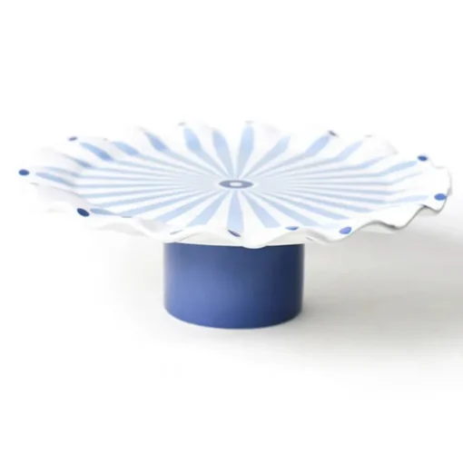 Iris Blue Burst Cake Stand