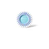 Iris Blue Burst Round Frame