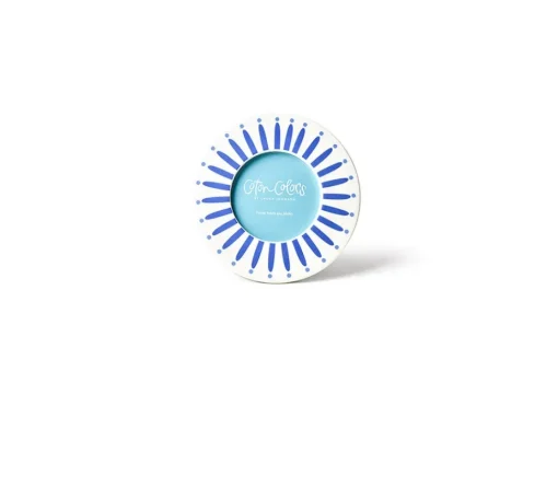 Iris Blue Burst Round Frame