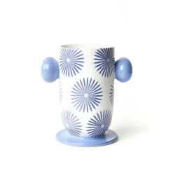 Iris Blue Cylinder Vase