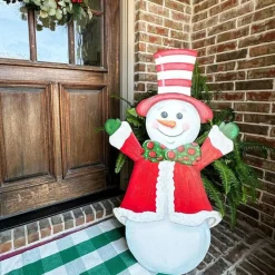 Joyful Snowman Yard Display