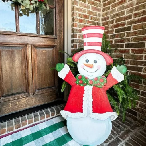 Joyful Snowman Yard Display
