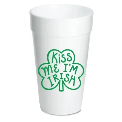 Kiss Me I'm Irish Foam Cups