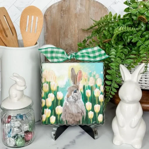 Kross Bunny in Tulips Mini Gallery Art