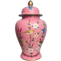 Large Imperial Chinoiserie Ginger Jar, Pink