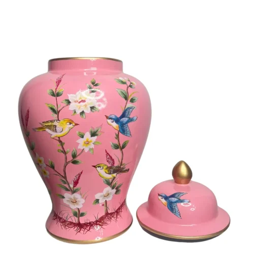 Large Imperial Chinoiserie Ginger Jar, Pink