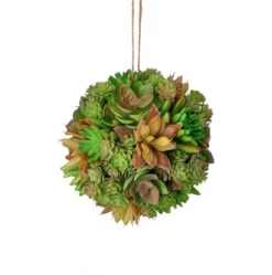 Larger Green Brown Succulent Orb