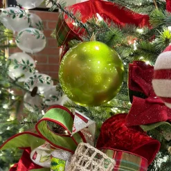Lime Green Candy Apple Ball Ornament, 6"