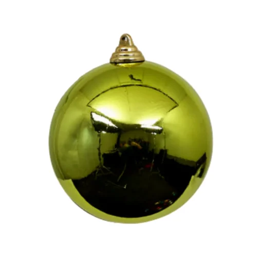 Lime Green Shiny Ball Ornament, 8"