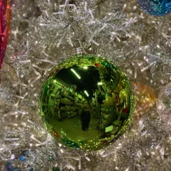 Lime Green Shiny Ball Ornament, 8"
