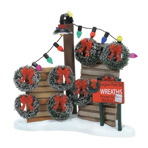 Lit Legion Post 56 Wreath for Sale, Dept. 56 Village