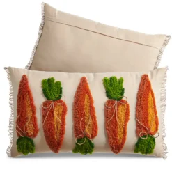 Loop and Knot Carrot Lumbar Pillow