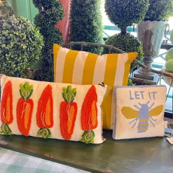 Loop and Knot Carrot Lumbar Pillow