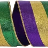 Mardi Gras Deluxe Ribbon, 4" X 10YD