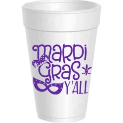 Mardi Gras Y'all Foam Cup Sleeve