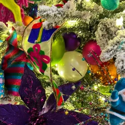 Merry & Bright Multicolor Ball Garland, 4'