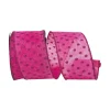 Mesh Deluxe Glitter Dot Hot Pink Ribbon, 2.5" X 10YD