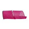 Mesh Deluxe Glitter Dot Hot Pink Ribbon, 4" X 5YD