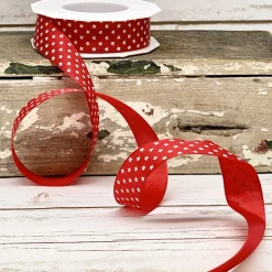 Mini Stars on Red Ribbon, 1“ X 22YD
