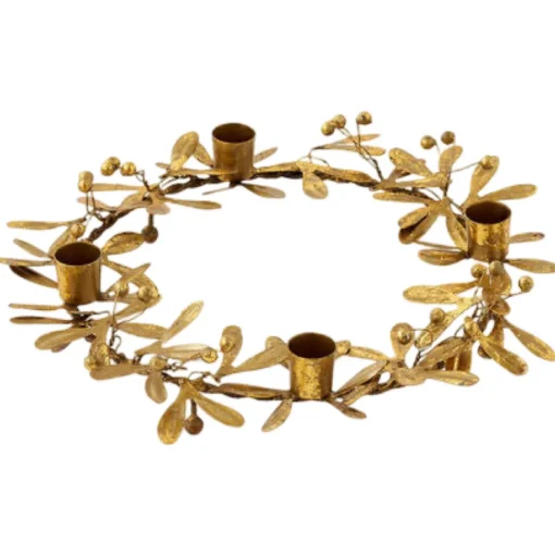 Mistletoe Candle Wreath