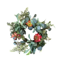 Mixed Succulent Wreath 6"