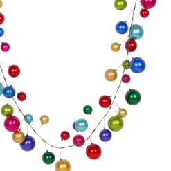 Multi Candy Apple Ball Garland, 10'