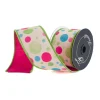 Multi Watercolor Dots Ribbon, 2.5" X 10YD