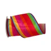 Multi-Colored Bright Stripe Ribbon 4" X 10YD