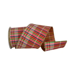 Multi-Colored Cambridge Stripe Ribbon 4"X10YD
