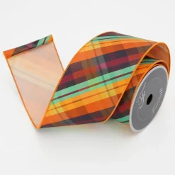 Multi-Colored Edgy Fall Ribbon 4"X10YD
