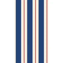Navy & Red Awning Stripe Guest Napkin Set