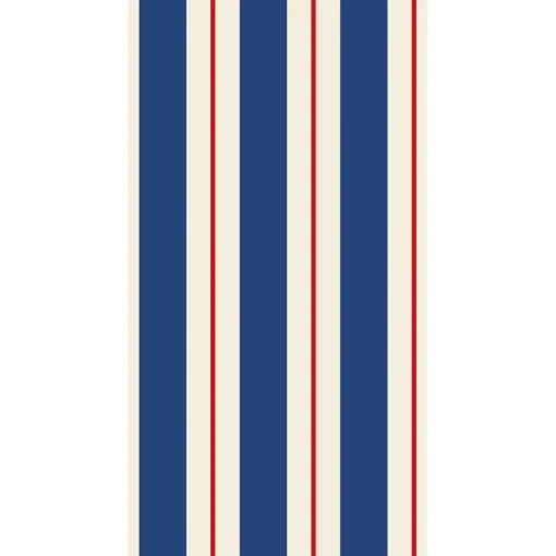 Navy & Red Awning Stripe Guest Napkin Set