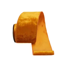 Orange Silky Velvet Ribbon, 4" X 10YD
