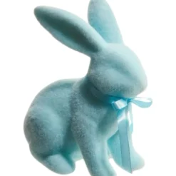 Pastel Blue Flocked Bunny