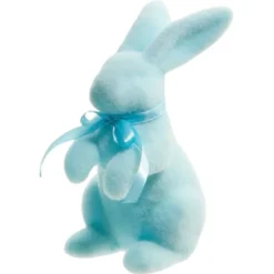 Pastel Blue Flocked Bunny