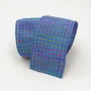 Pastel Checks on Periwinkle Burlap 4"X10YD