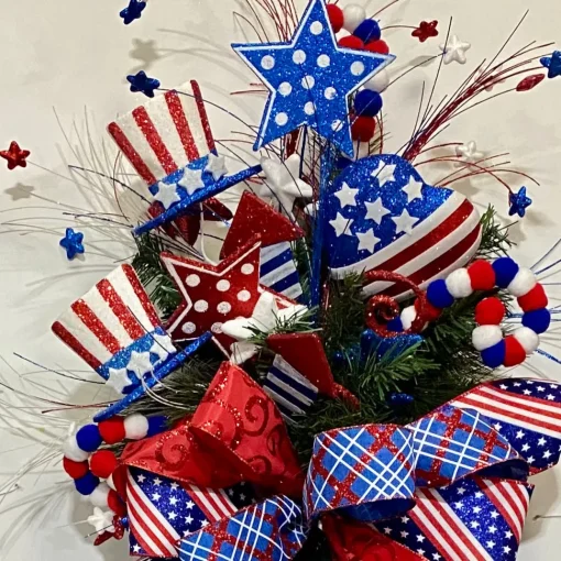 Patriotic Polkadot Star Spray